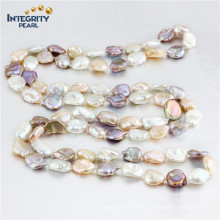Keshi Pearl Necklace 11-13mm Multi Color Fashion Long Pearl Necklace